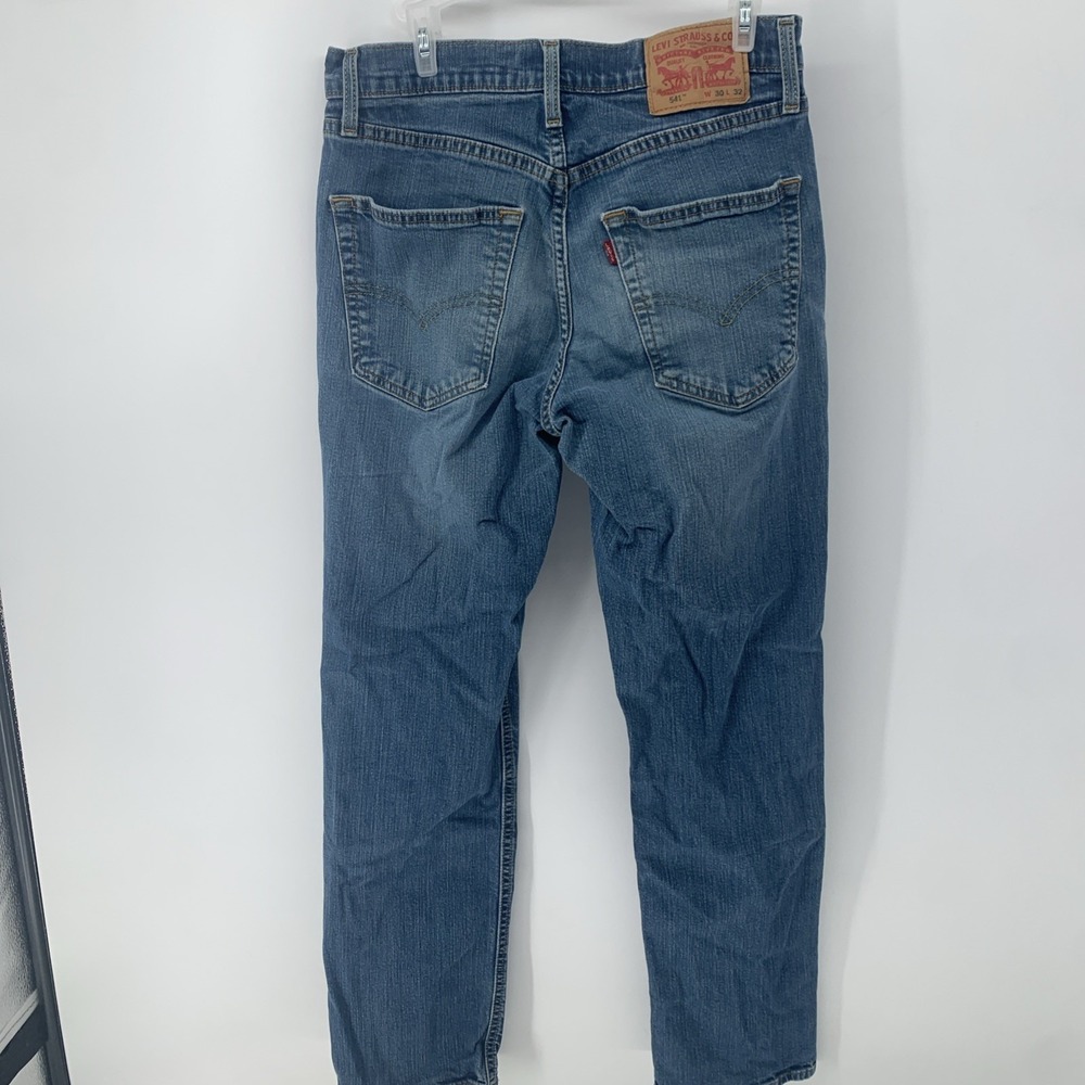 Levis 541 Athletic Jeans Mens 30x32 Blue Medium Wash  Stretch Denim Pants - Picture 5 of 9